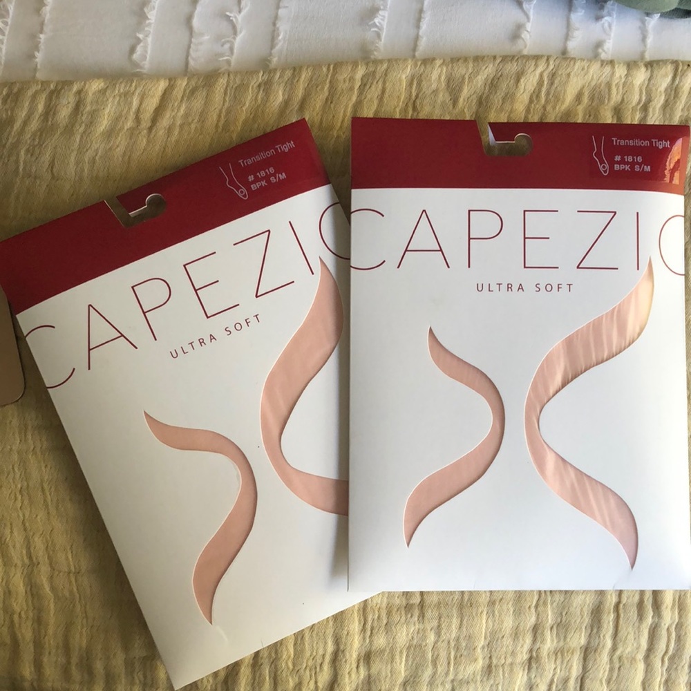 2 Capezio Ultra Soft Ballet Pink Transition Tight